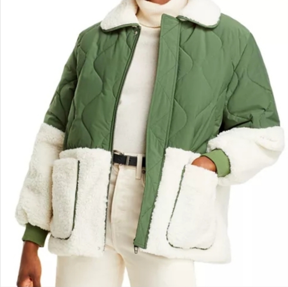 NWT Blanknyc Hitch Hike Quilted Sherpa Jacket